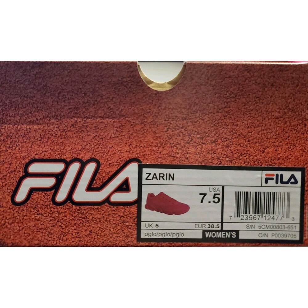 Women's Fila Zarin Bubble Gum Pink Athletic Sneaker Shoe - Various Size - Picture 15 of 16